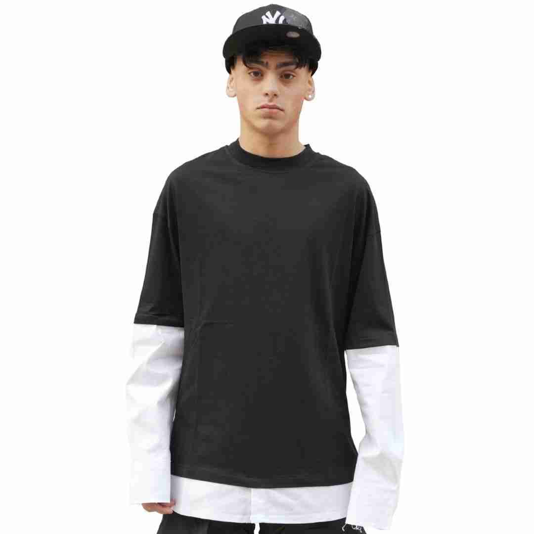 T-Shirt con manica camicia